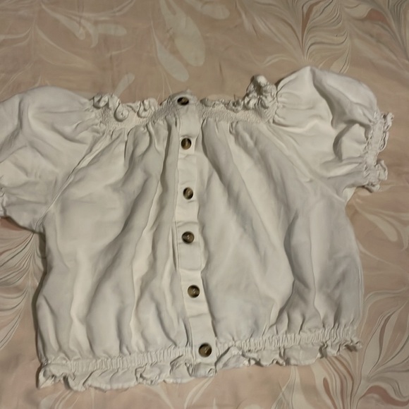 H&M White Off Shoulder Top size 8 - Picture 3 of 3